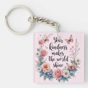 Citation florale inspirante avec papillons