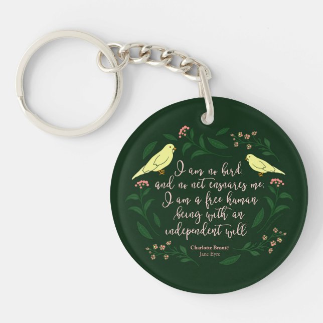 Citation florale verte de Charlotte Bronte Jane (Devant)
