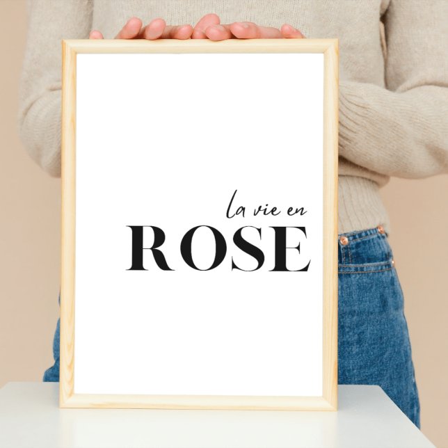 Citation française "La vie en rose" Poster (Créateur téléchargé)