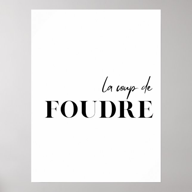 Citation française. Poster "Le coup de foudre" (Devant)
