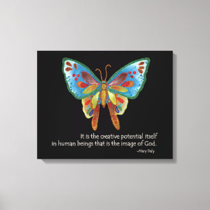 Citation inspirante avec toile Papillon