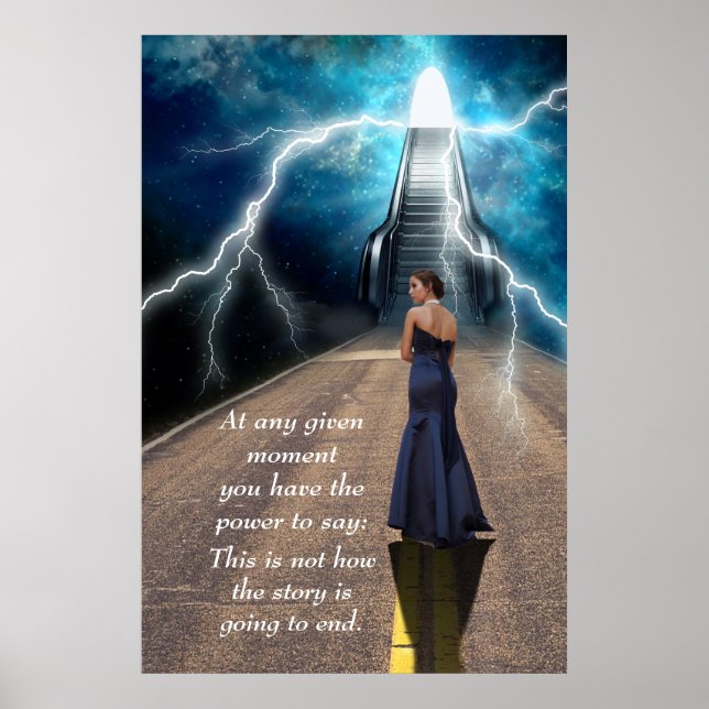 Citation inspirante et motivationnelle Poster d'ar (Devant)