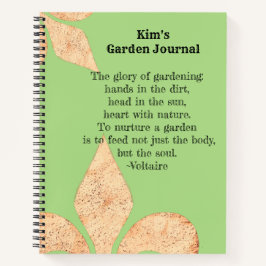 Citation inspirante Fleur de lis Garden Journal