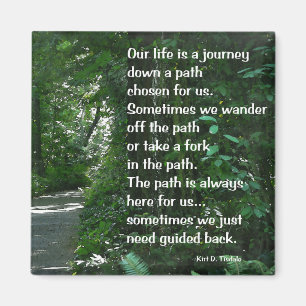 Citation inspirante sur un aimant de chemin de for