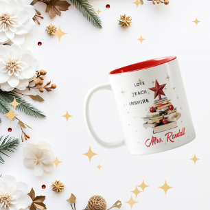 Citation Inspiration de Noël de l'enseignant Mug