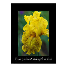 Citation Inspiration Iris Poster Fleur