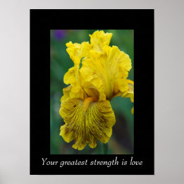 Citation Inspiration Iris Poster Fleur