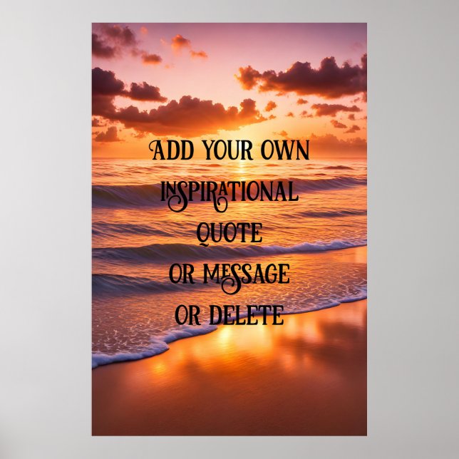 Citation Inspiration Personnalisée Poster Ocean Su (Devant)
