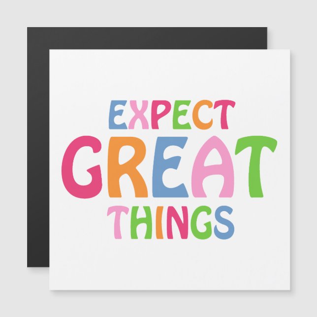 Citation Inspirationnelle Carte magnétique colorée (Devant / Derrière)