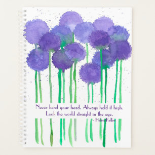 Citation Inspirationnelle des fleurs Allium violet