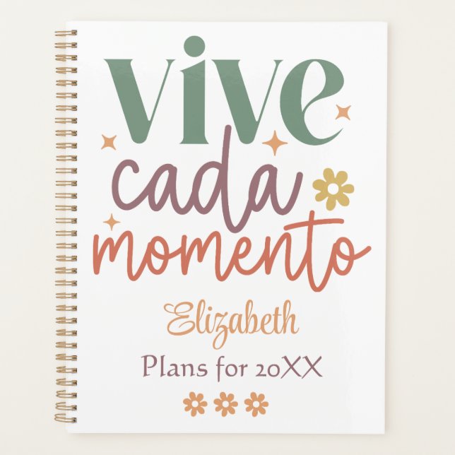 Citation Inspirationnelle Retro "Vive Cada Momento (Devant)