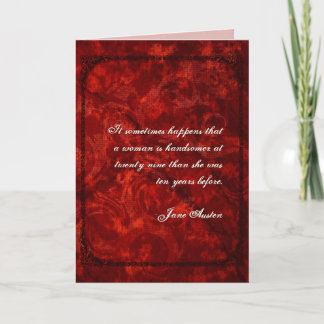Citation Jane Austen Carte d'anniversaire CUSTOMIS