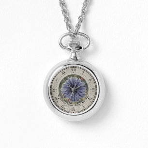 Citation latine Wild Blue Cornflower Montre collie