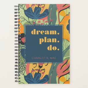 Citation Motivationnelle Colorée Florale Abstraite