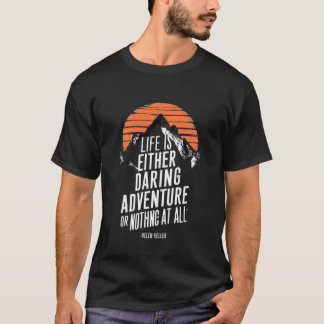 Citation motivationnelle de Helen Keller Tshirt De