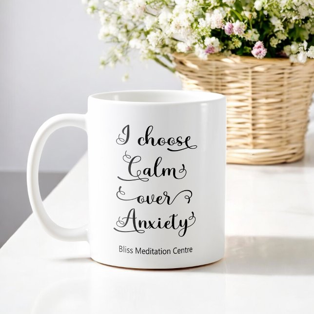 Citation Motivationnelle Santé mentale Mug noir bl (Créateur téléchargé)