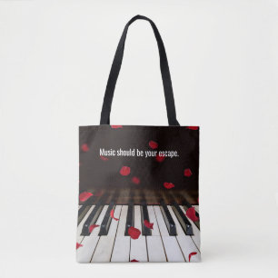 Citation musicale sur le Sac fourre-tout Piano Key