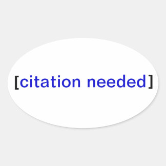 Citation Needed Stickerbomb Ovaler Aufkleber