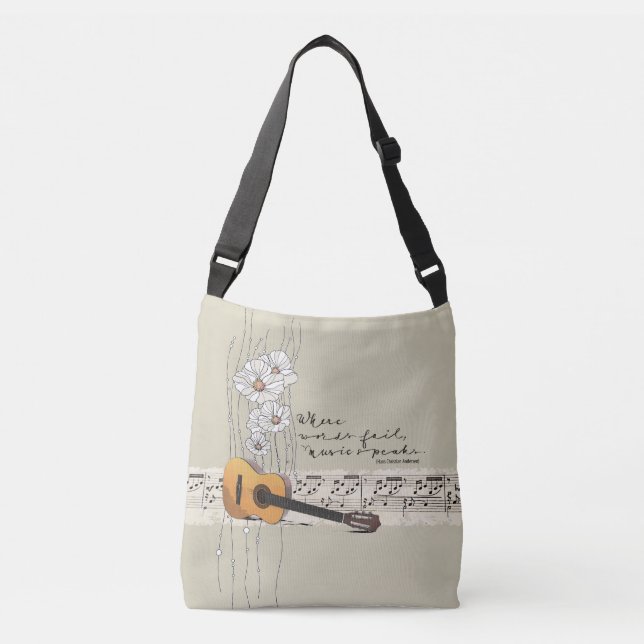 Citation Où Les Mots Fail Music Parle Sac Transver (Devant)