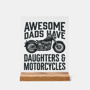 Citation Papa Fille Moto Vintage Vector Desi