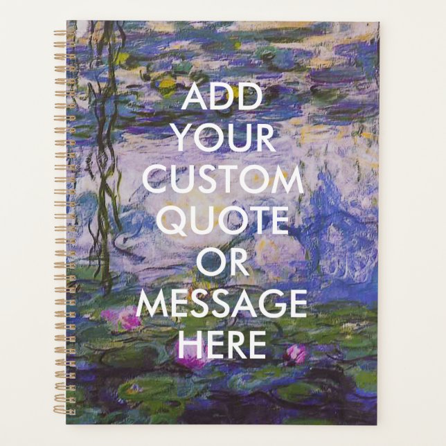 Citation Personnalisée Monet Water Lys (Devant)