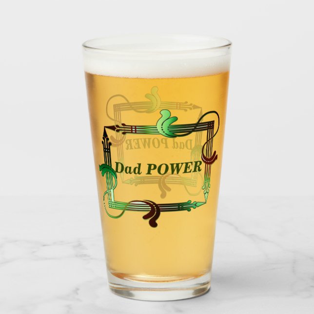 Citation personnalisée Verre de bière pour papa (Devant (rempli))