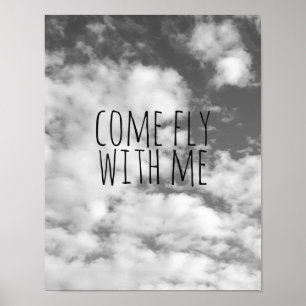 citation poster ciel et nuages viennent voler avec