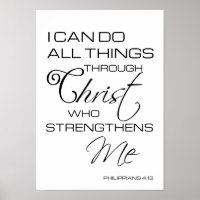 Citation religieuse Christ me renforce poster