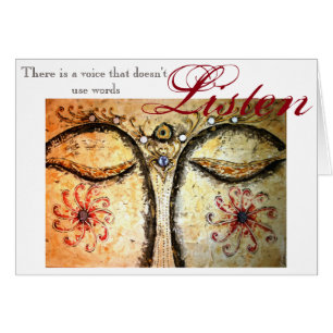 Citation Rumi Gold Bouddha Eyes Art Grey Card