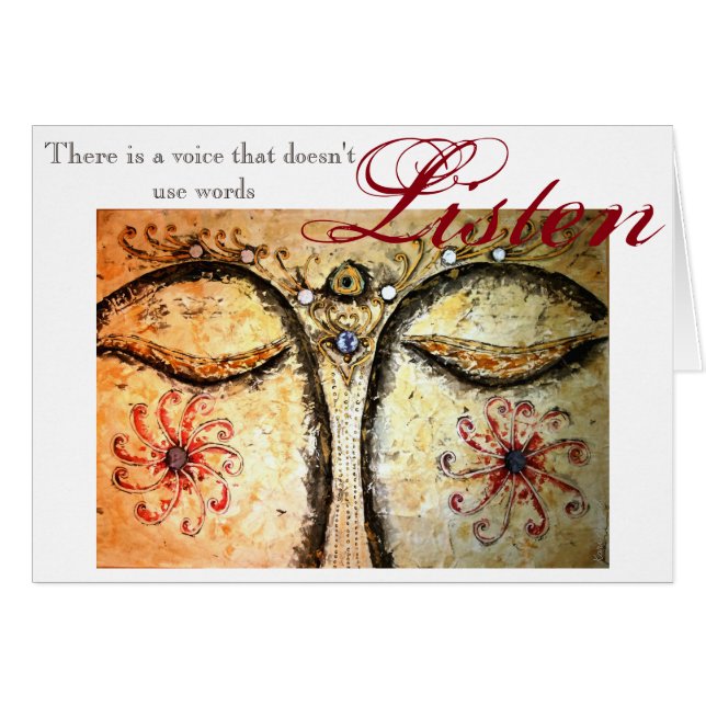 Citation Rumi Gold Bouddha Eyes Art Grey Card (Devant horizontal)