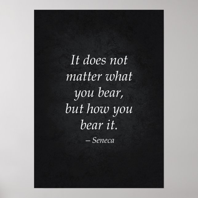 Citation stoïque - Affiche motivationnelle (Devant)