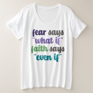 Citation T-shirt de la peur contre la foi