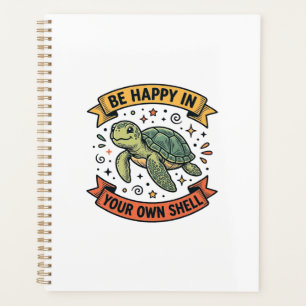 Citation Tortue Heureuse Dessin Gravure Vintage_1