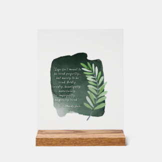 Citation Vivante Sauvage Symbole Acrylique Âmes im