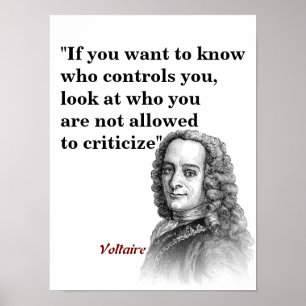 Citation Voltaire Sur Qui Vous Contrôle Poster