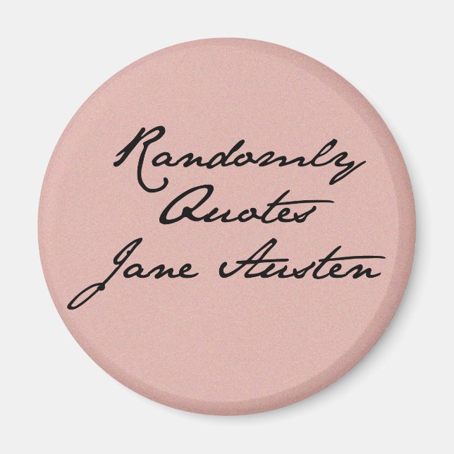 Citations aléatoires Jane Austen Magnet (Devant)