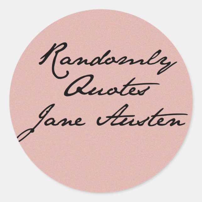 Citations aléatoires Stickers Jane Austen (Devant)