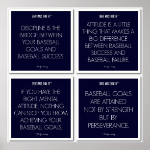 Citations de baseball pour motivation : affiche de