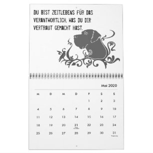 Citations de calendrier de Grand Danois noir / bla