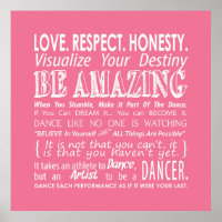 Citations De Danse Inspirante Poster - Rose