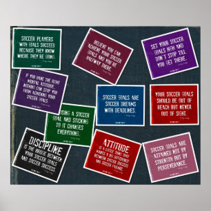 Citations de football 10 poster collage en couleur