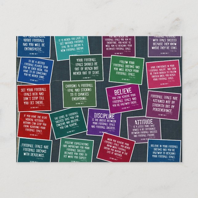Citations de football pour la carte postale de mot (Devant)