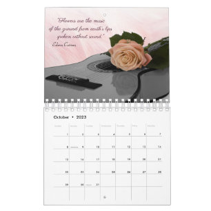 Citations Floral Love 2023 Calendrier