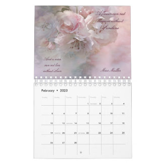 Citations Floral Love 2023 Calendrier