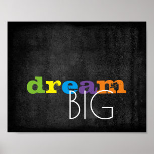 citations inspirantes affiche de texte coloré rêve