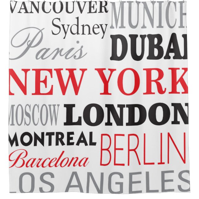 Cities of the world - Rideau de douche Duschvorhang (Vorderseite)