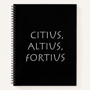 Citius altius fortius notizbuch