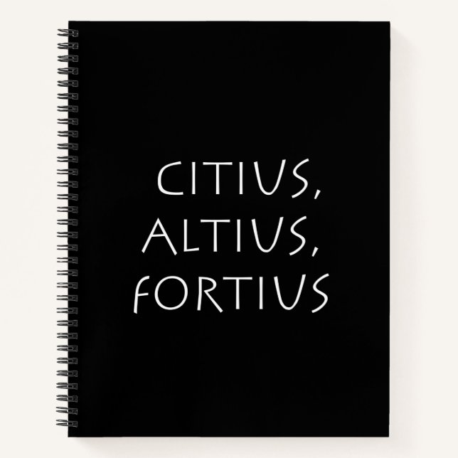 Citius altius fortius notizbuch (Vorderseite)