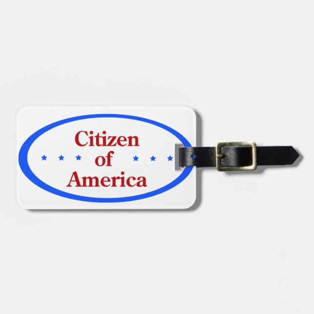 Citizen of America  Gepäckanhänger (Vorderseite horizontal)