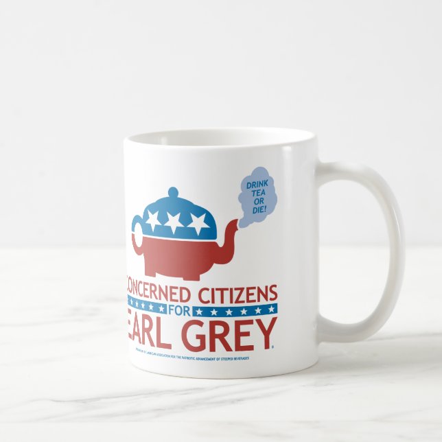 Citoyens intéressés pour la tasse de gris de comte (Droite)